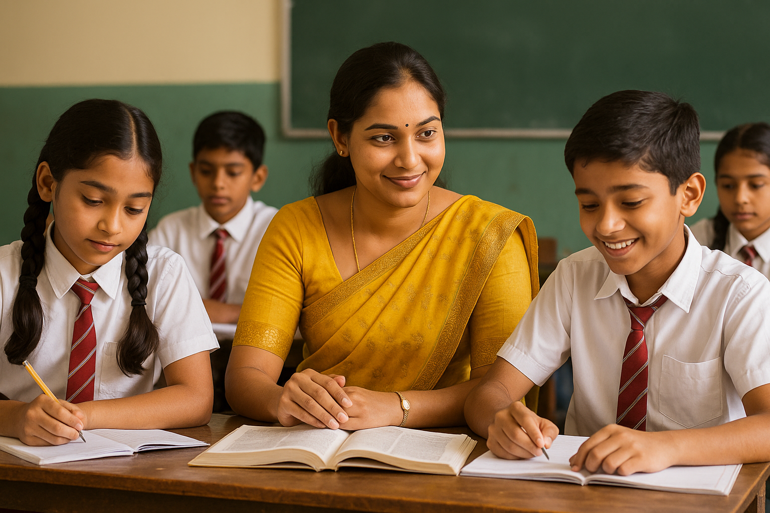 Students learning at Bright Tutorials, the best coaching class in Nasik